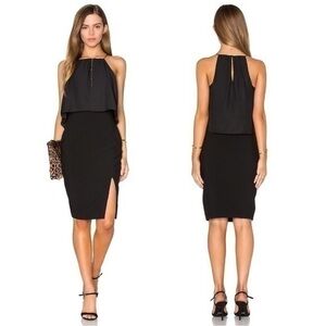 NWT Likely Allen black halter popover sheath dress GG25